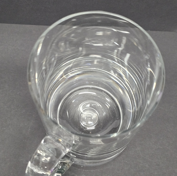 Krosno Crate & Barrel Glass Babble Base Beer Mug Stein Poland Hand-blown - Picture 5 of 8